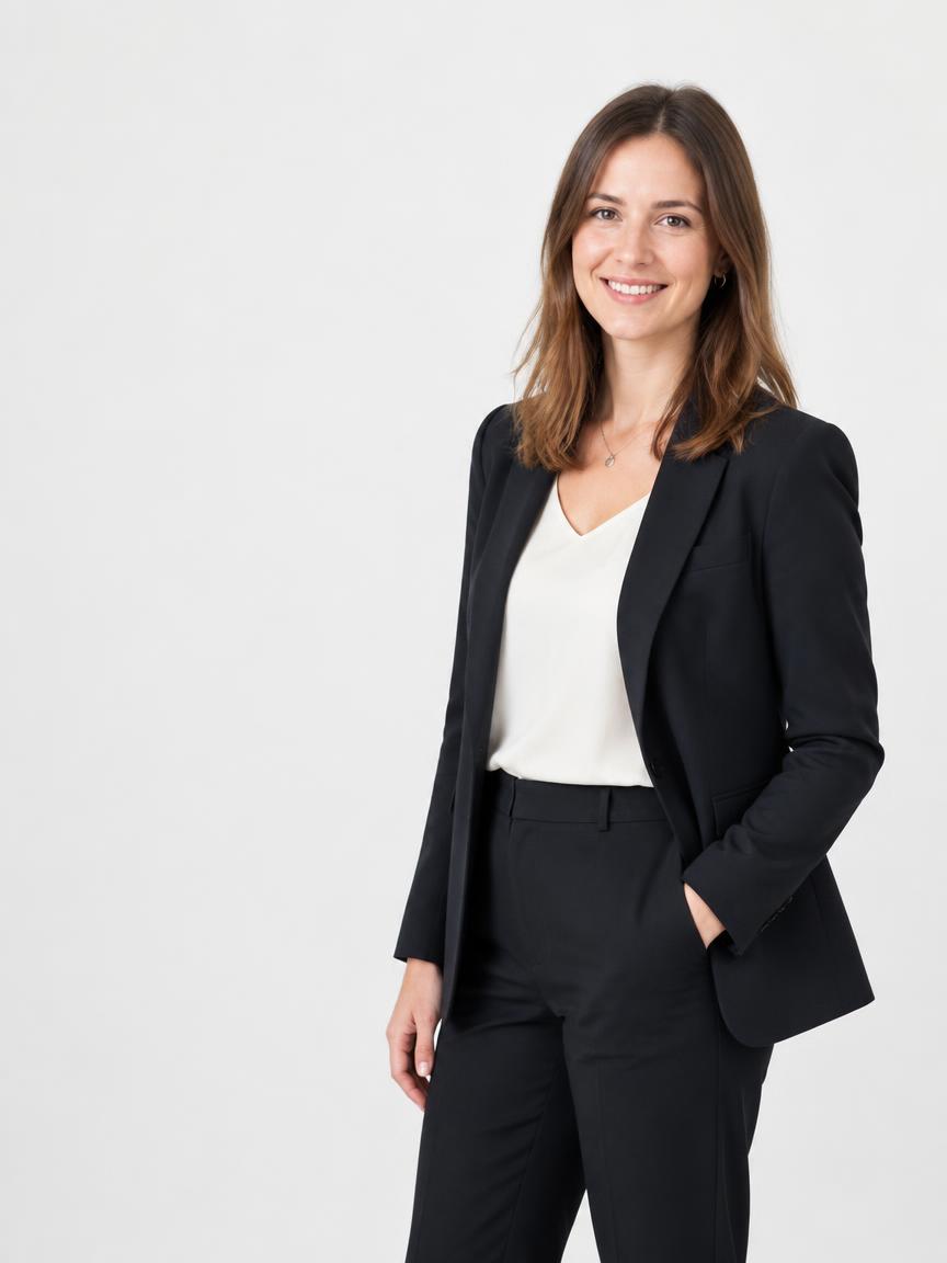 Portret van de administratief medewerker van Skalable, staand met een vriendelijke glimlach